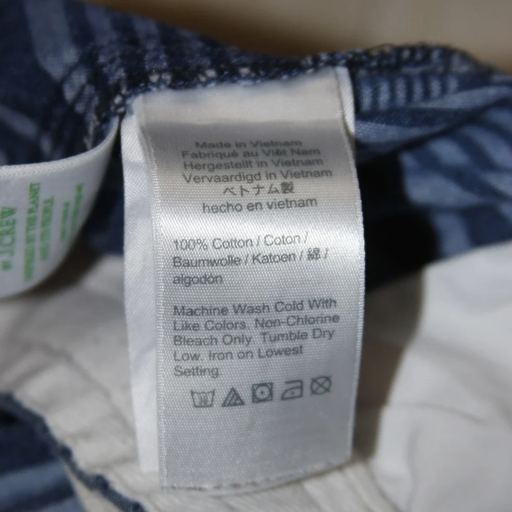 J Crew Swim Trunks Mens L Striped Elastic‎ Waist Drawstring Beach Summer Shorts